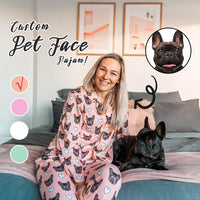 Ensembles de pyjama personnalisés avec visage d'animal sur vêtements de nuit pour femmes