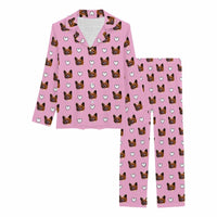 Ensembles de pyjama personnalisés avec visage d'animal sur vêtements de nuit pour femmes