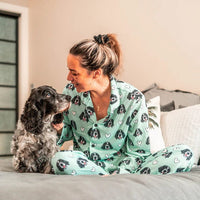 Ensembles de pyjama personnalisés avec visage d'animal sur vêtements de nuit pour femmes