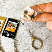 Porte-clés personnalisé avec plaque de chanson, porte-clés personnalisés, photo, album de mots-clés de playlist de chansons, haute qualité, cadeau d'anniversaire