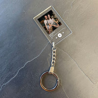 Porte-clés personnalisé avec plaque de chanson, porte-clés personnalisés, photo, album de mots-clés de playlist de chansons, haute qualité, cadeau d'anniversaire