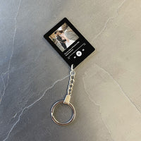 Porte-clés personnalisé avec plaque de chanson, porte-clés personnalisés, photo, album de mots-clés de playlist de chansons, haute qualité, cadeau d'anniversaire