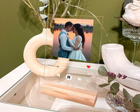 Individuele acryl fotostandaard en sleutelhanger, muziekplaat, gedenkplaat met liedjes