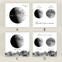 Veilleuse lune personnalisée, cadeau souvenir personnalisé – La nuit de notre rencontre, cadeau d'anniversaire – Le jour de ta naissance, veilleuse bébé