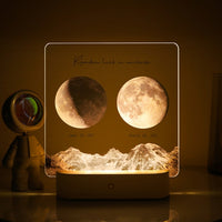 Veilleuse lune personnalisée, cadeau souvenir personnalisé – La nuit de notre rencontre, cadeau d'anniversaire – Le jour de ta naissance, veilleuse bébé
