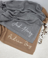 Gepersonaliseerde babydeken met naam, babycadeaus, babydeken met naam, geborduurde babydeken, babyshowercadeau, kinderdeken, pasgeboren babycadeau
