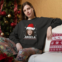 Sweat-shirt personnalisé avec visage de Père Noël, Sweat-shirt de Noël personnalisé, Sweat-shirt personnalisé avec visage de Noël