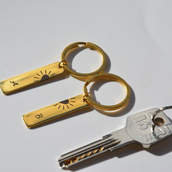 Sleutelhangerset voor koppels, gegraveerde sleutelhanger voor koppels, jubileumcadeau voor vriendje