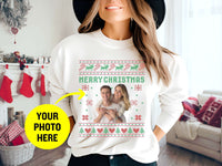 Aangepaste lelijke kersttrui, aangepaste gezichtstrui, kersttrui