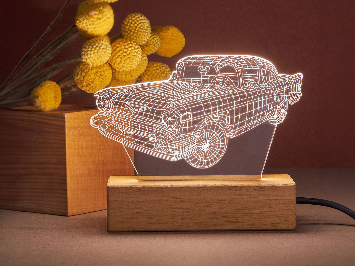 Conception de voiture de sport, lumières LED, cadeau pour lui, lampe de table F1, cadeaux pour les amateurs de voitures. Veilleuse voiture vintage, cadeau pour petit ami