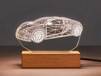 Conception de voiture de sport, lumières LED, cadeau pour lui, lampe de table F1, cadeaux pour les amateurs de voitures. Veilleuse voiture vintage, cadeau pour petit ami