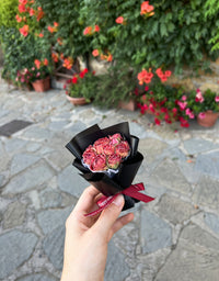 Handgemaakt natuurlijk mini gedroogd bloemenboeket (Roze) ⋆ Autoaccessoires ⋆ Luchtroosterclip Geurverspreider ⋆ Parfumdecoratie ⋆ Cadeaus voor haar