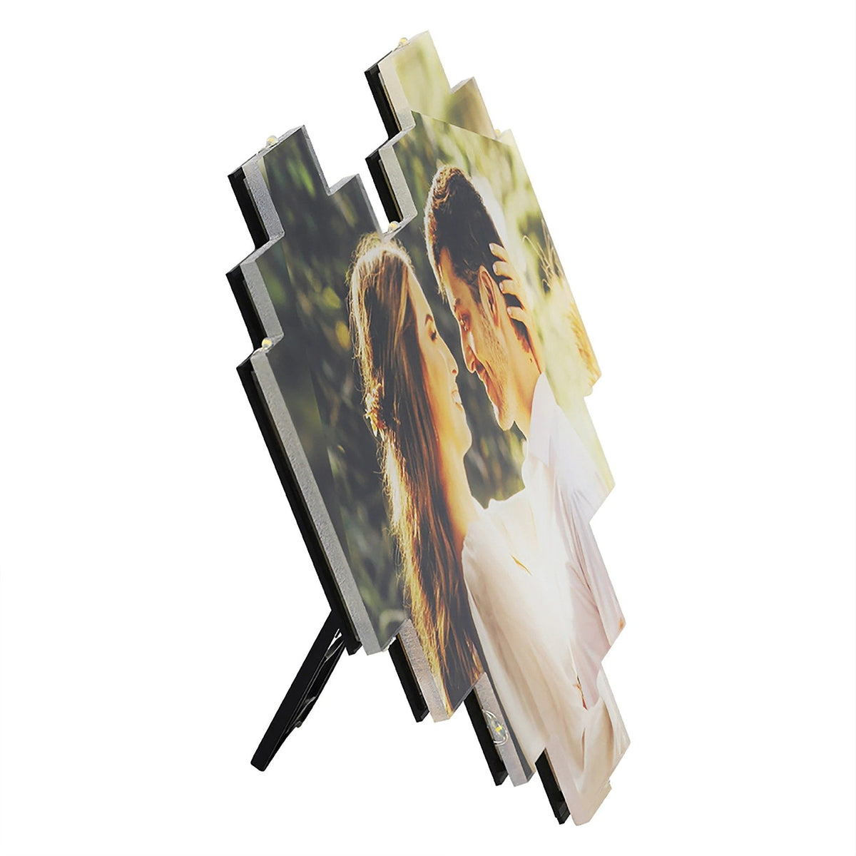 Individuele fotocollagelamp in hartvorm