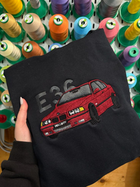 Bestickter, personalisierter Auto-Hoodie und T-Shirt mit deinem eigenen Fahrzeug – Geschenkidee für Autoliebhaber