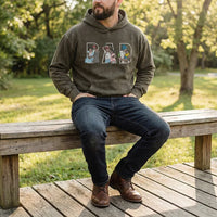 Individuell besticktes Foto T-Shirt, Sweatshirt, Hoodie, personalisiertes Familienporträt – Geschenk zum Vatertag oder Muttertag für Mama und Papa