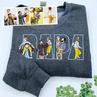 👨‍👩‍👧‍👦✨ Individuell besticktes Familien-Sweatshirt – Ein einzigartiges und herzerwärmendes Geschenk für Papa oder Mama