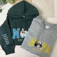 Personalisiertes, besticktes Glitzer-Sweatshirt/Hoodie mit Familienfoto