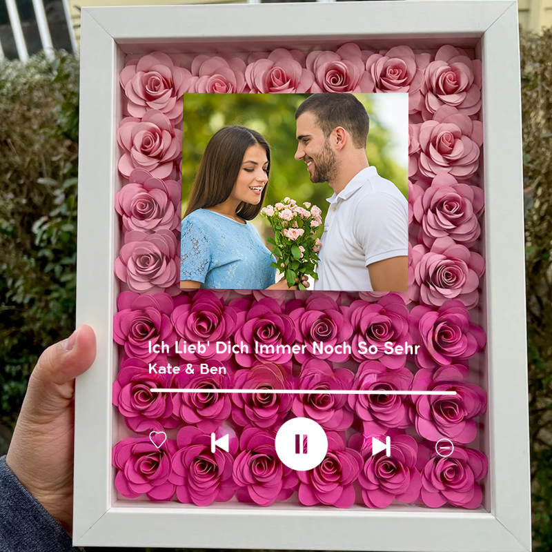 Couverture d'album de musique personnalisée, cadre de chanson rose 