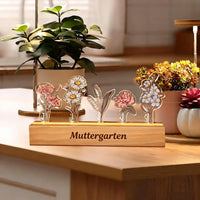 Persönlichkeitsbezogenes Geburtsblumen-3D-Kristall-Acryl-LED-Licht mit den Namen der Kinder
