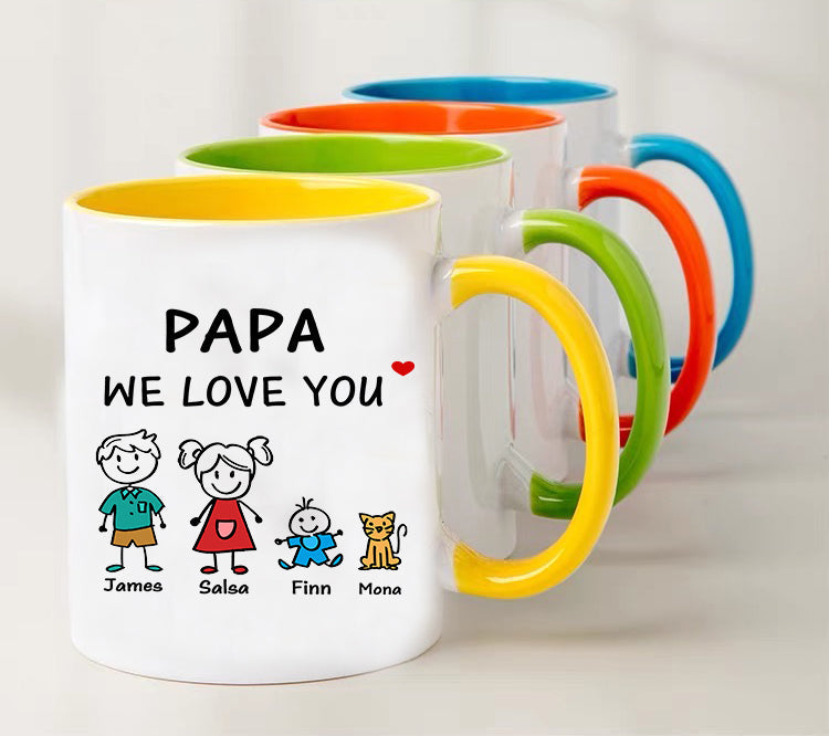 Papa-Tasse, Vatertagsgeschenk, lustiges personalisiertes Geschenk