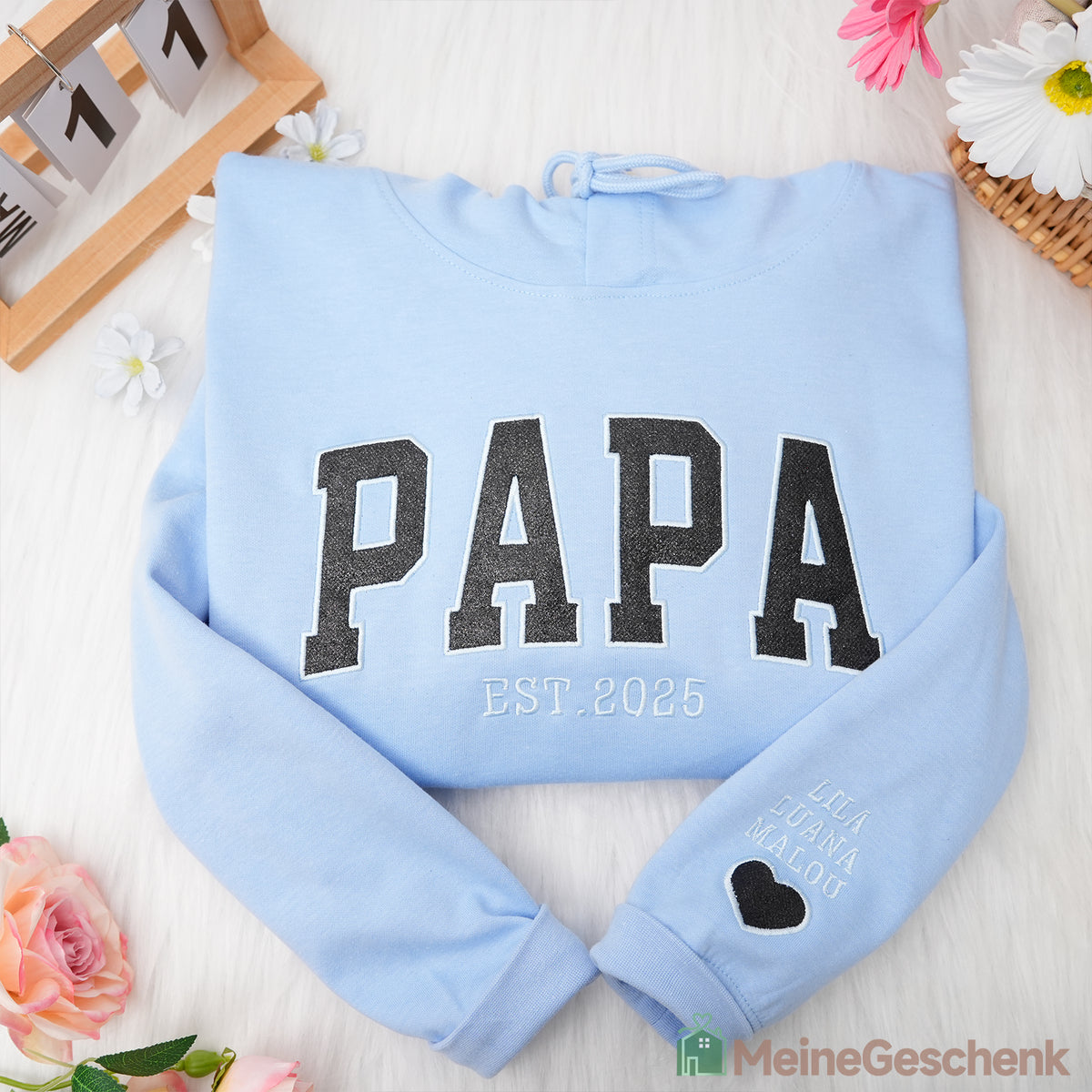 Sweat-shirt/T-shirt personnalisé pour maman avec application pailletée 