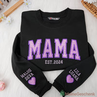 Sweat-shirt/T-shirt personnalisé pour maman avec application pailletée 