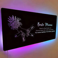 Individuelles Spiegellicht Mama hält Händchen, Personalisiertes Muttertagsgeschenk