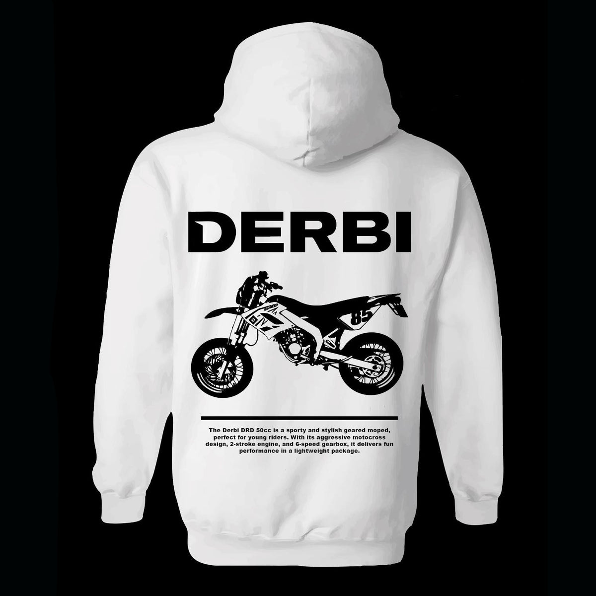 Personalisiertes Motorrad-Foto-T-Shirt & Hoodie – Individuelles Design mit Name & Bike, Schwarz-Weiß-Druck für Biker