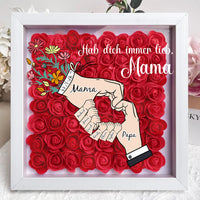Je t'aimerai toujours, maman – Boîte à fleurs personnalisée en forme de cœur pour maman et grand-mère avec nom (fabriquée de manière durable) 