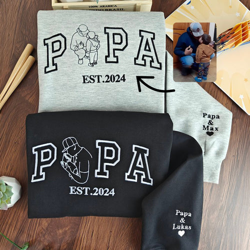 T-shirt maman avec photo, sweat-shirt brodé personnalisé avec portrait maman et enfant 