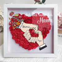 Je t'aimerai toujours, maman – Boîte à fleurs personnalisée en forme de cœur pour maman et grand-mère avec nom (fabriquée de manière durable) 