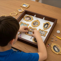 Maßgefertigte Mini-Museums-Schattenbox für Haustiere