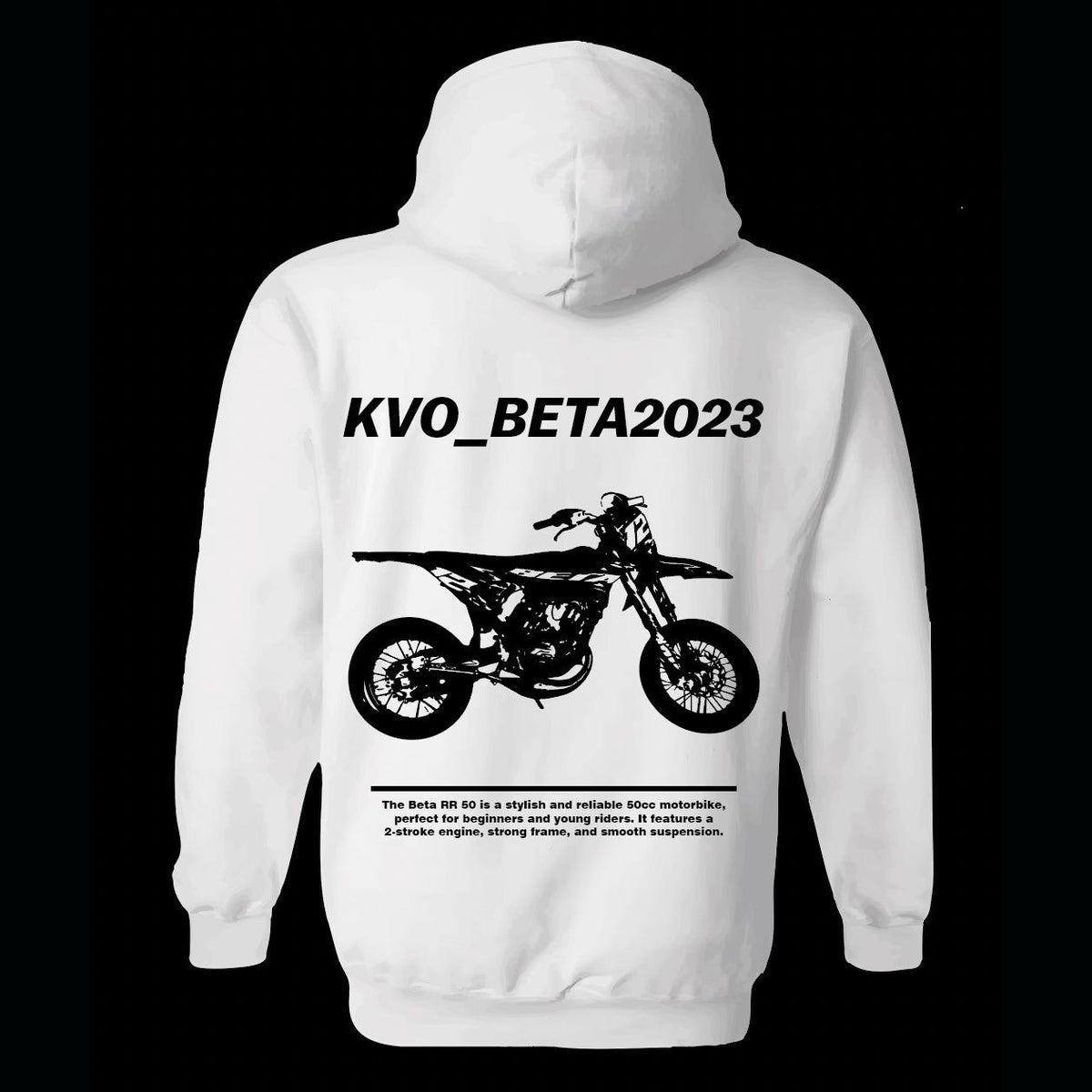 Personalisiertes Motorrad-Foto-T-Shirt & Hoodie – Individuelles Design mit Name & Bike, Schwarz-Weiß-Druck für Biker