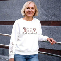 [Stickerei] Individuell besticktes Sweatshirt „Mama trägt ihr Herz auf dem Ärmel“, Muttertagsgeschenk