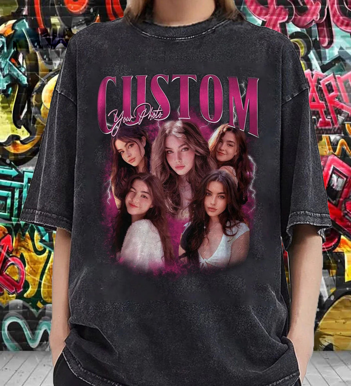 Comfort Colors Custom Bootleg Rap T-Shirt, Vintage Custom Funny Rap Shirt, Custom Foto Vintage T-Shirts, Jugend T-Shirt, Custom Image Tee