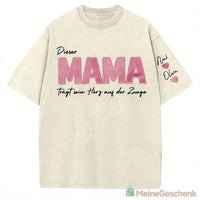 Meinegeschenk Diese Mama trägt ihr Herz auf der Zunge Paillettenbesticktes, Muttertagsgeschenk