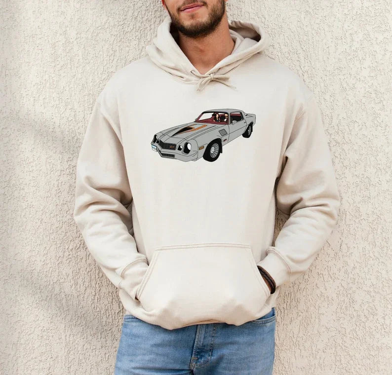 Kapuzenpullover mit Auto, Motorrad, Freund, bestickte Auto-Kapuzenpullover, individuelles Liebesgeschenk für Freund, Auto-Enthusiasten, Geschenk