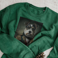 Haustierportrait-Sweatshirt Renaissance-Hundeportrait Royal Pet King Portrait-Sweatshirt Portrait-Kunstdesign