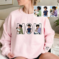 Sweatshirt/Hoodie mit individueller Foto-Porträtstickerei, Geschenk für Mama/Familie