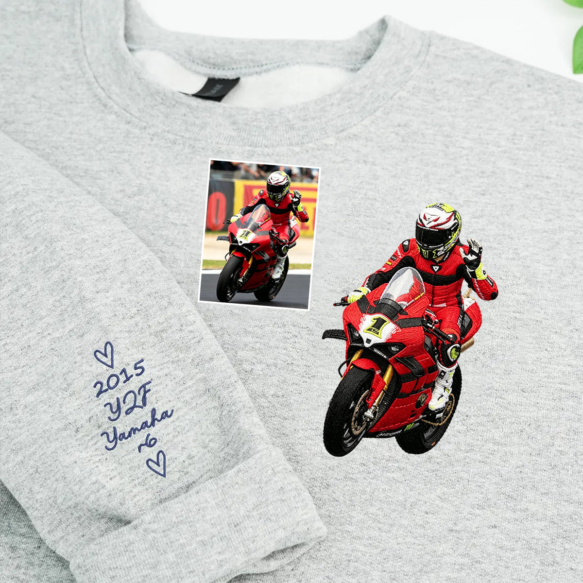 Personalisierte bestickte Motorrad-/Auto-Hoodies und T-Shirts – Geschenke für Autoliebhaber