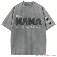 Meinegeschenk Diese Mama trägt ihr Herz auf der Zunge Paillettenbesticktes, Muttertagsgeschenk