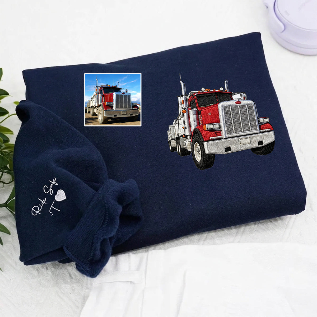 Personalisierte bestickte Truck/Auto-Hoodies – Geschenk für Autoliebhaber