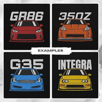 Bestickter, personalisierter Auto-Hoodie und T-Shirt mit deinem eigenen Fahrzeug – Geschenkidee für Autoliebhaber