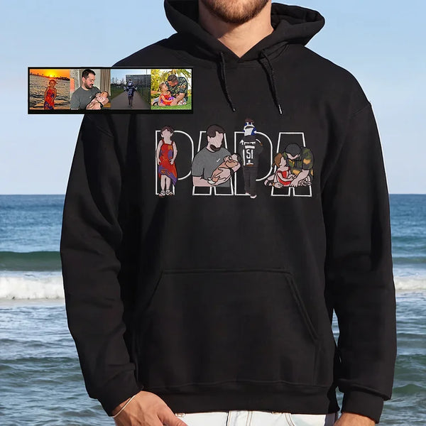 👨‍👩‍👧‍👦✨ Individuell besticktes Familien-Sweatshirt – Ein einzigartiges und herzerwärmendes Geschenk für Papa oder Mama