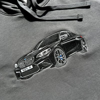 Sweat à capuche de voiture brodé personnalisé, le cadeau parfait pour les amateurs de voitures. Sweat-shirt brodé personnalisé, cadeau papa