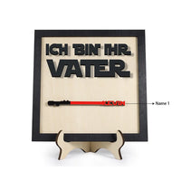 Papa Holz Deko-Personalisierbare 1-6 Namen-Ich bin ihr Vater- Ornament Holzdekoration für Vater