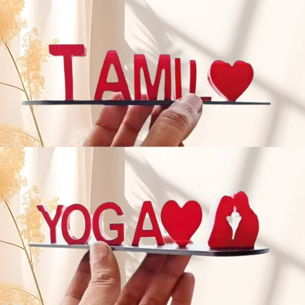 Double Name Illusion Love imprimé en 3D pour de jolis cadeaux