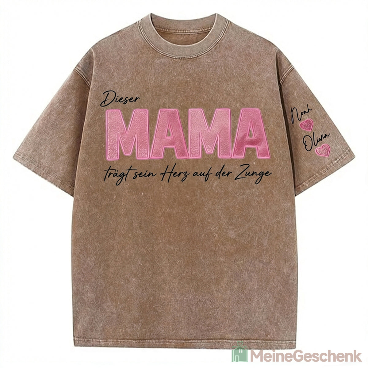 Meinegeschenk Diese Mama trägt ihr Herz auf der Zunge Paillettenbesticktes, Muttertagsgeschenk