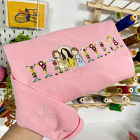 Besticktes Mama Sweatshirt Blumenmuster Porträt – Das Geschenk für Mama und Oma