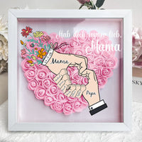 Je t'aimerai toujours, maman – Boîte à fleurs personnalisée en forme de cœur pour maman et grand-mère avec nom (fabriquée de manière durable) 